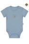 Organic Cotton Pcs K Sleeve 0-18 Months Snap Fastener Bodysuit - Blue 0-1 Month