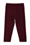 Baklava Pattern Grass Stitched Leggings for 2-5 Years - Burgundy