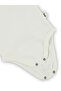 3-Piece Plain Long Sleeve Snap Fastener Bodysuit - White - 3