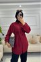 Women's Shoulder Pleat Detailed Balloon Sleeve Monaco Hijab Shirt Mannequin Height:1.67 Kg:62 - 5