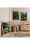 Wooden Framed Beauties of Nature Triple Wooden Painting Set
