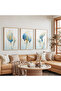 Wooden Framed Gentle Lilies Triple Wooden Painting Set - 5