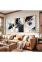 Wooden Framed Shadows Game Triple Wooden Painting Set - 4