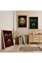 Wooden Framed Three Crescent and Ottoman Tuğra Triple Wooden Painting Set
