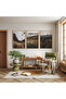 Natural Scenery with Wooden Frame Triple Wooden Painting Set - 3
