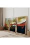 Wooden Framed Dream of Autumn Triple Wooden Painting Set - 2