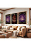 Wooden Framed Nazar Ayet Triple Wooden Painting Set - 4