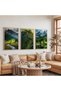 Wooden Framed Beauties of Nature Triple Wooden Painting Set - 5