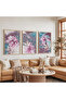 Wooden Framed Mystical Garden Triple Wooden Painting Set - 5