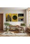 Wooden Framed Kaaba and the Word of Allah Triple Wooden Painting Set - 3