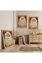 Wooden Framed Religious Verse Triple Wooden Painting Set