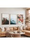 Wooden Framed Set of Three Wooden Paintings of the Power and Elegance of Nature - 5