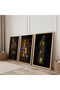 Wooden Framed Music Modern Triple Wooden Painting Set - 2