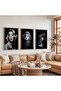 Wooden Framed Marilyn Monroe Triple Wooden Painting Set - 5