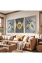 Wooden Framed Noble Horses Triple Wooden Painting Set - 4