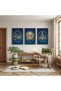 Wooden Framed Ottoman Tughra and Allah Muhammad Word Triple Wooden Painting Set - 3