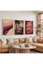 Wooden Framed Spirit of Nature Triple Wooden Painting Set - 5