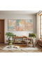 Wooden Framed Pastel Spring Triple Wooden Painting Set - 3