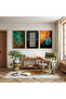 Themed Triple Wooden Painting Set with Wooden Frame Following the Verse - 3