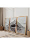 Wooden Framed Mountain Triple Wooden Painting Set - 2