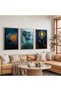 Wooden Framed Mystical Power of Nature Triple Wooden Painting Set - 5