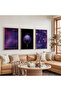 Purple Dreams Triple Wooden Painting Set with Wooden Frame - 5