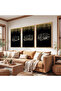 Wooden Framed Religious Verse Triple Wooden Painting Set - 4