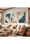 Wooden Framed Kadim Beauty Triple Wooden Painting Set - 4