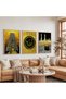 Wooden Framed Kaaba and the Word of Allah Triple Wooden Painting Set - 5