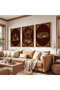 Wooden Framed Allah Muhammad Word Religious Triple Wooden Painting Set - 4