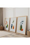 Wooden Framed Elegant Forms Triple Wooden Painting Set - 2