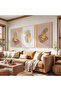 Minimal Nature Triple Wooden Painting Set with Wooden Frame - 4