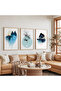 Wooden Framed Moonlight and Shadows Triple Wooden Painting Set - 5