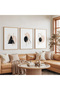 Minimal Balance Triple Wooden Painting Set with Wooden Frame - 5