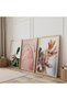 Dance of Colors with Wooden Frame Triple Wooden Painting Set - 2