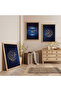 Wooden Framed Hz Muhammad and Allah Word Religious Triple Wooden Painting Set
