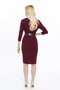 Apsen Women's Crepe Purple Double-Breasted Belted Midi Wrap Dress 3753-100 - 8