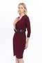 Apsen Women's Crepe Purple Double-Breasted Belted Midi Wrap Dress 3753-100 - 6