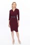 Apsen Women's Crepe Purple Double-Breasted Belted Midi Wrap Dress 3753-100