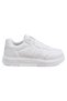 White Unisex Lace-Up Sports Shoes School Sneaker Women Men Kids Large Size 158Nav - 6