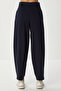 Pensli Polyviscon Balloon Pants Lgp0025 Dark Blue - 2