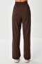Velcro Polyviscon Palazzo Trousers Lgp0022 Brown - 5