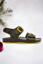 Printed Double Striped Velcro Boys' Sandals - 2