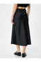 Women's Satin Surface Tok Fabric Midi Length Skirt - 2