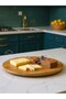 Bamboo 360° Serving and Presentation Plate with Rotating Stand (Pizza & Pastry & Cheese Plate Tray Presentation Holder)