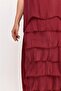 Italian Size 2 Slimming Half Sleeve Layered Silk Dress - 5