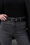 Grid Bridge Silver Buckle Women's Belt Trouser Belt Dress Belt Shirt Belt Coat Belt - 2