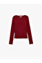 Cotton Long Sleeve Crew Neck Slim Fit Basic T-Shirt - 3