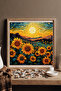 Wooden Puzzle - Evening in the Sunflower Field - 353 Pieces, 29X29 cm - 5
