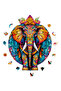 Wooden Puzzle - Mandala Elephant - 220 Pieces, 28X36 cm